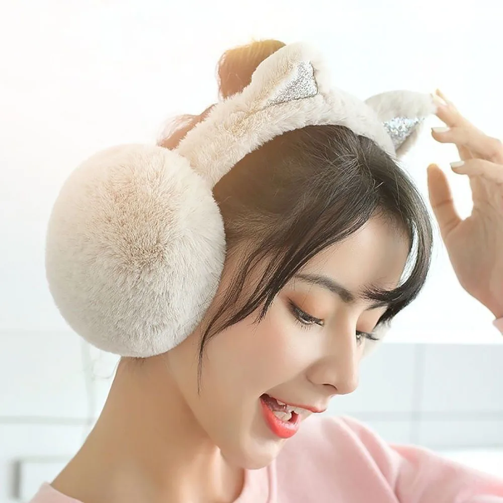 New Imitation Fur Ear Muffs Autumn Winter Warm Earmuffs Comfortable Unisex Skiing Fur Ear Warmer Woman Ear Cover Accessories