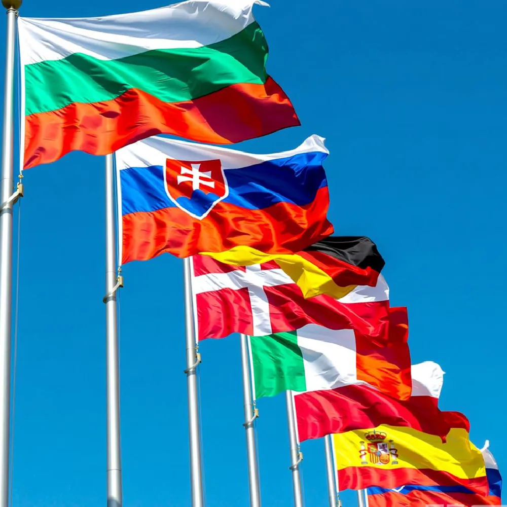 Bandera de países de miembros de la OTAN de 150x90cm, banderas patrióticas de poliéster duraderas para eventos militares, celebraciones regionales