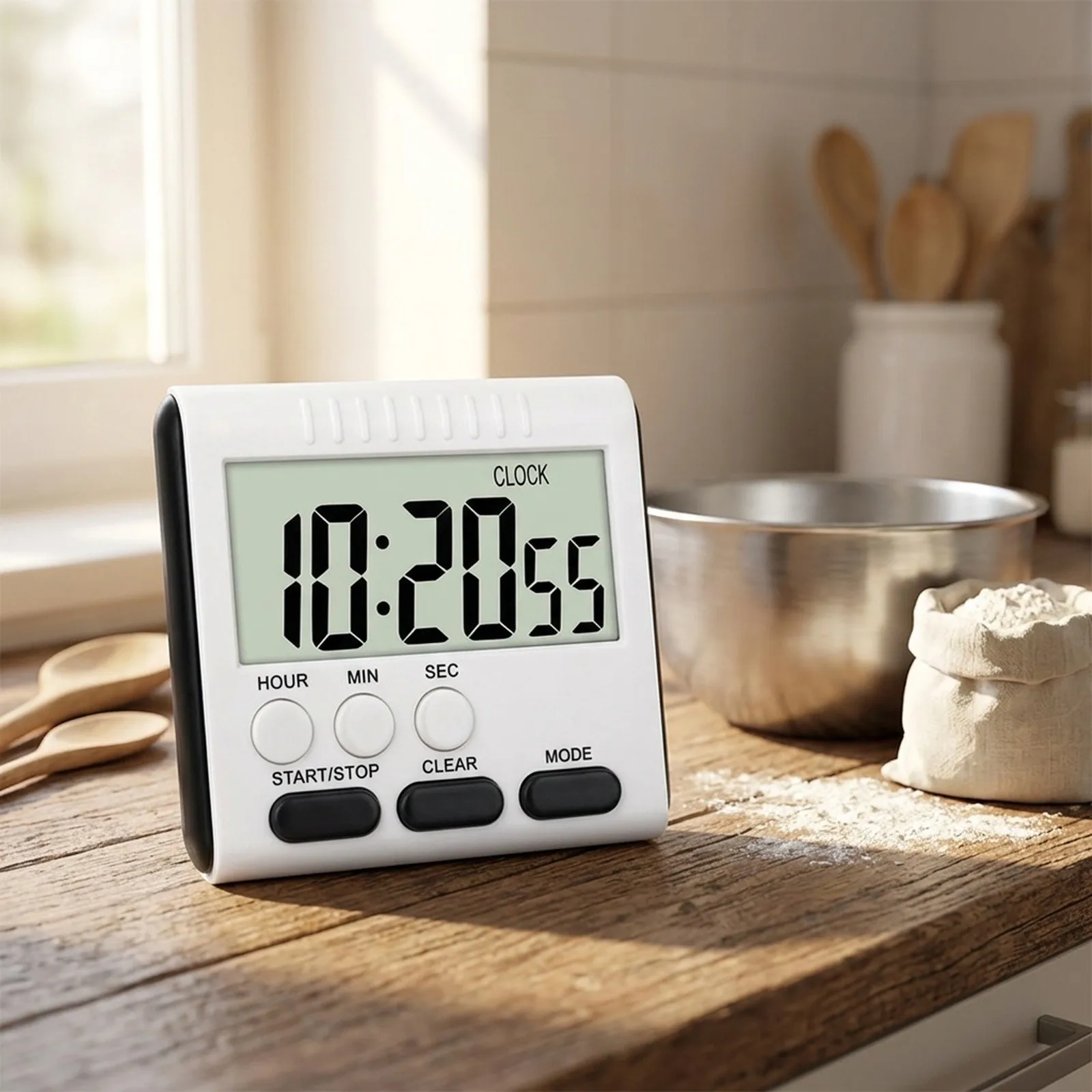 1Pcs Magnetic LCD Timer Alarm Count Up Down Clock 24 Hours Kitchen Cooking Timer Desktop Ornament Kitchen Cooking Gadgets