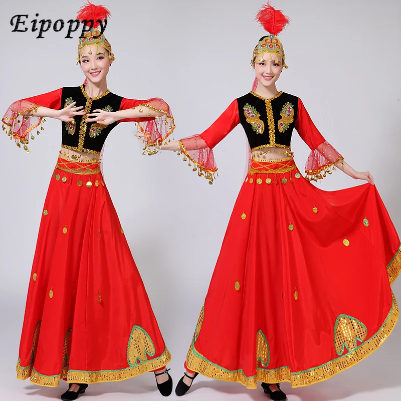 

Performance Stage Dance Costume Female Adult New Minority Style Opening Dance Swing Skirt