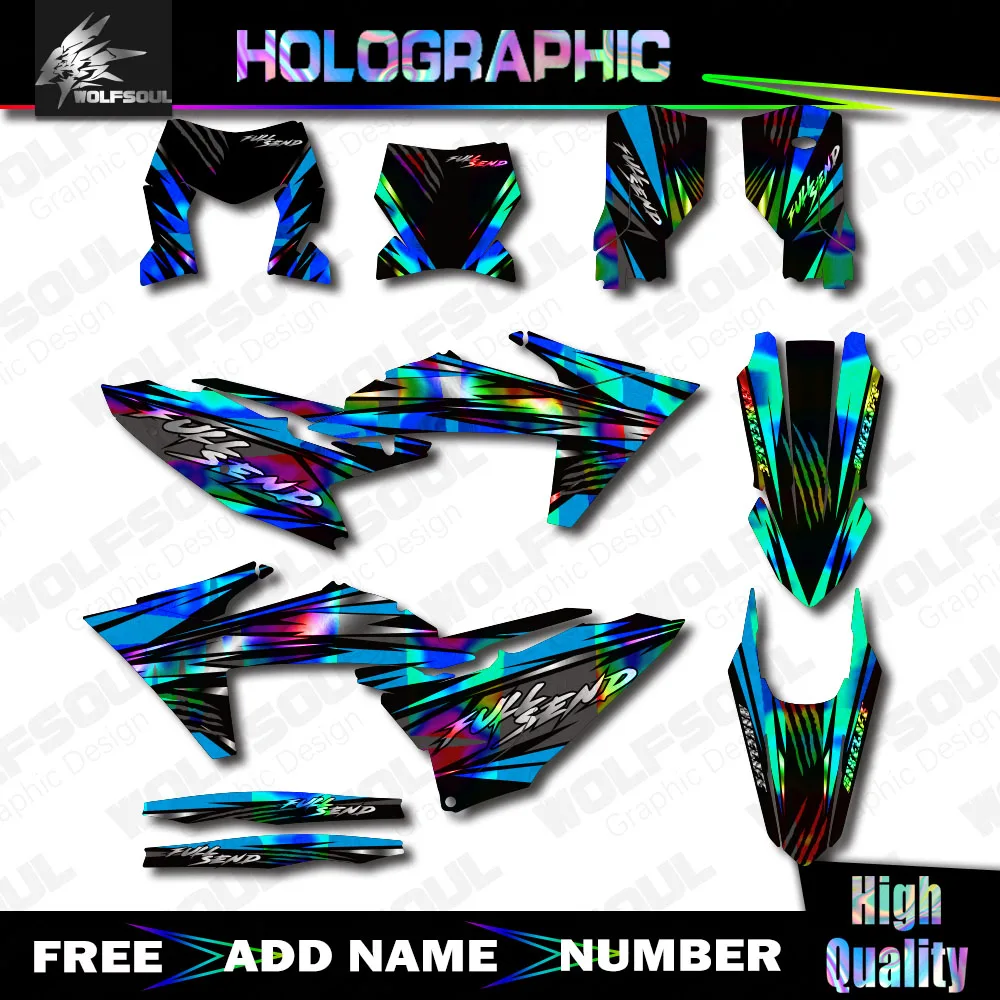 Holograficzne naklejki graficzne na motocykl do KTM SX SXF 2023 2024 2025 EXC EXCF 2024 2025 2026 z możliwością personalizacji numeru