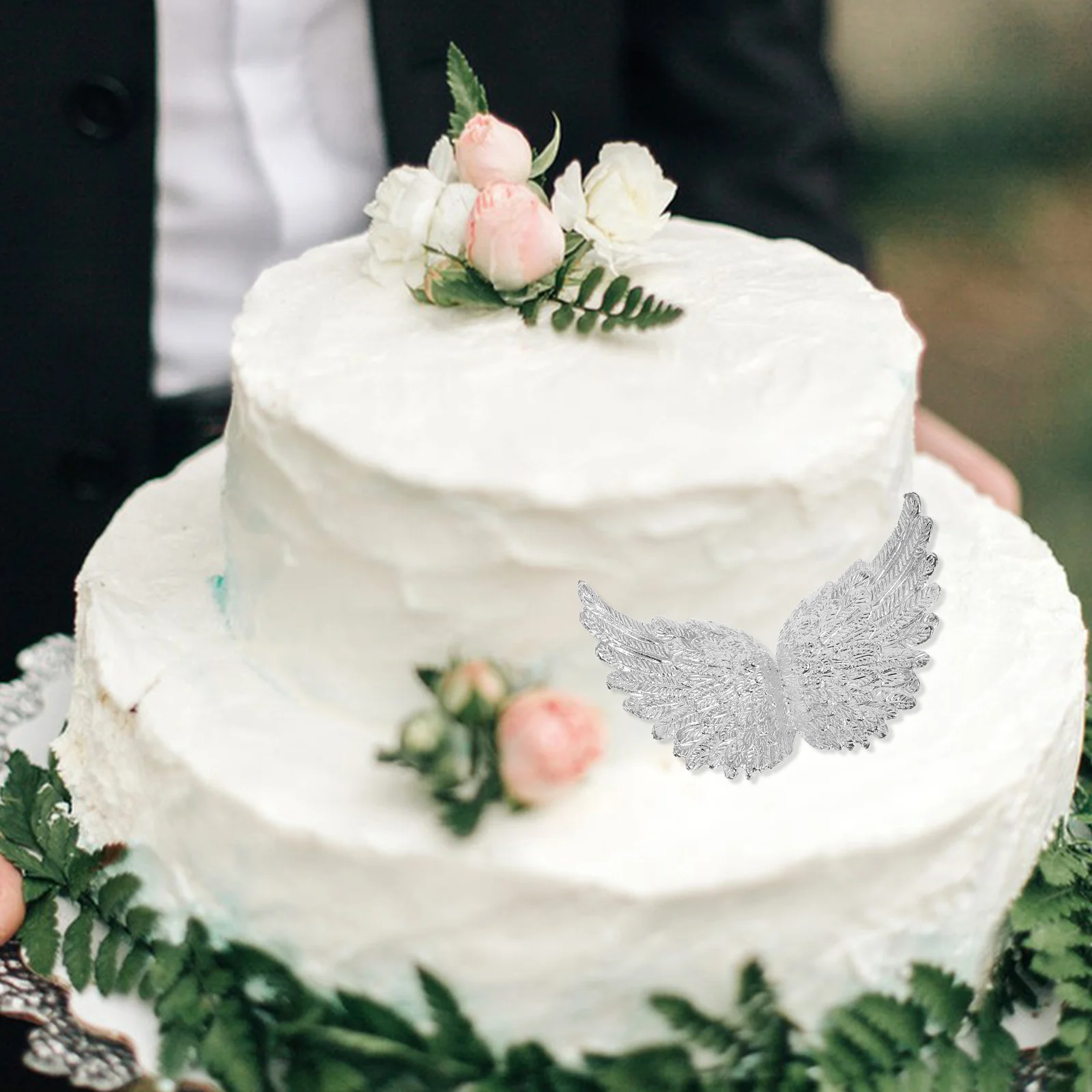 

24Pcs Angel Wing Decoration Mini Wings DIY Crafts Cake Ornaments Baby Shower Wedding Party Cake Accessories Wing Decoration