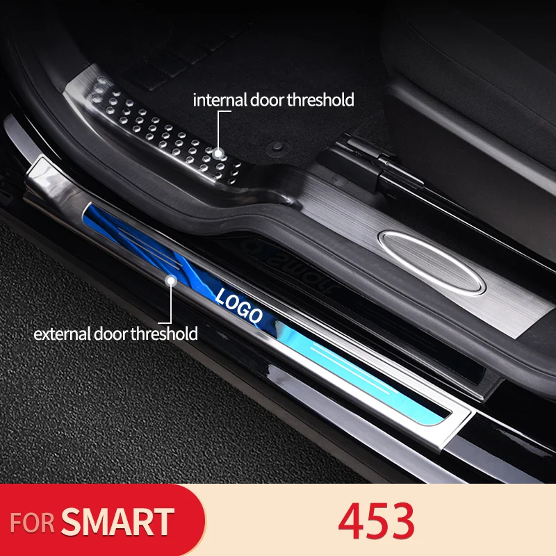 

Car Door Welcome Paste Threshold Bar Door Foot Pedal For Smart 453 Fortwo Forfour Modified Inside Outside Decorative Accessories