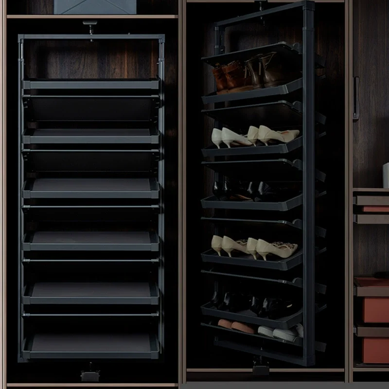 360° Rotating Shoe Rack - Space Saving 5-6 Layer Shoe Organizer, Built-in Extendable Shoe Cabinet (Factory Direct)