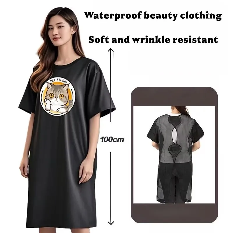 KitchenOil Prevention Apron ForCat Dog Grooming Waterproof Non Sticky Fur Work Clothes Pet Hairdressing Barber Shop Special Robe