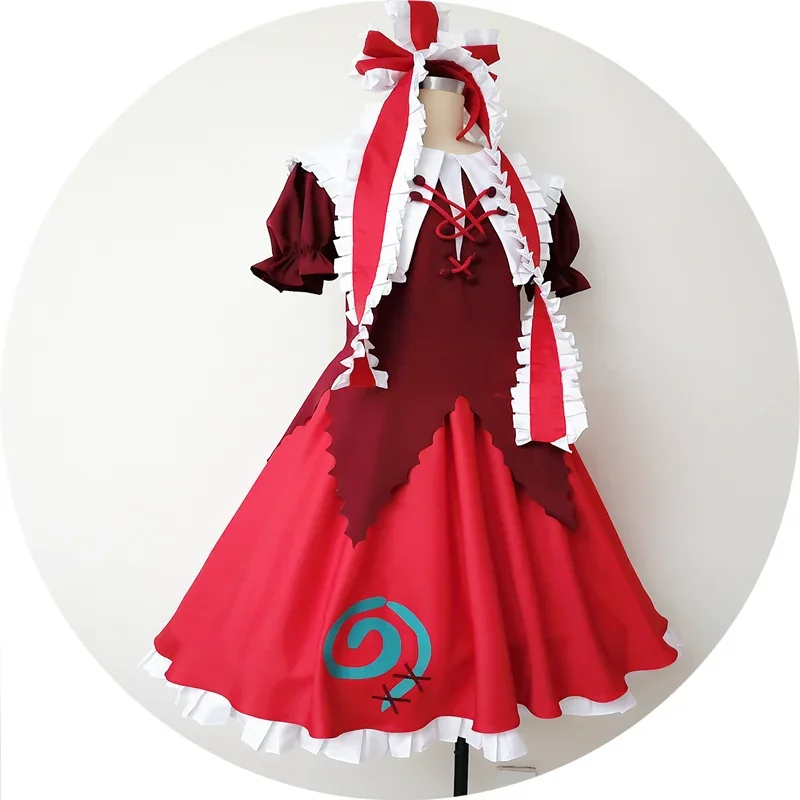 《Tamaño personalizado》 Anime Touhou Project Kagiyama Hina Cosplay Disfraz Vestido Peluca de Halloween Navidad