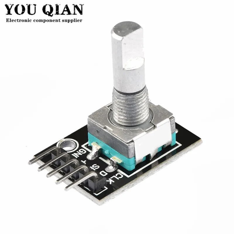 Imagem -02 - Egbo 360 Graus Módulo Codificador Rotativo para Arduino Tijolo Interruptor do Sensor Placa de Desenvolvimento Ky040 com Pinos ky 040 10 Peças