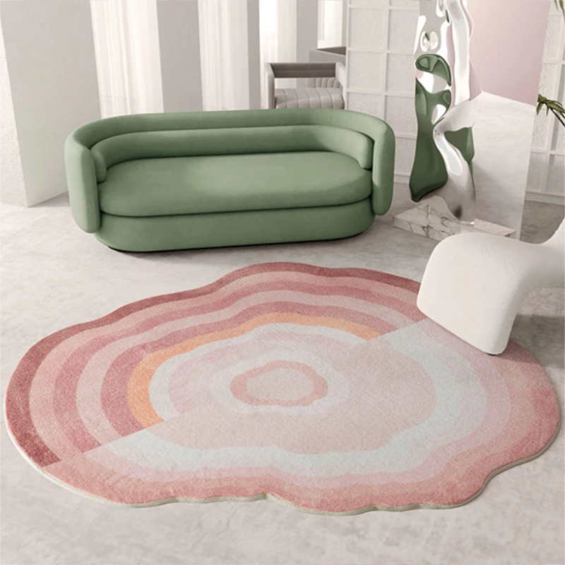 

Irregular Shape Plush Carpets Nordic Living Room Decoration Rugs Ins Style Bedroom Carpet Large Area Study Cloakroom Lounge Rug