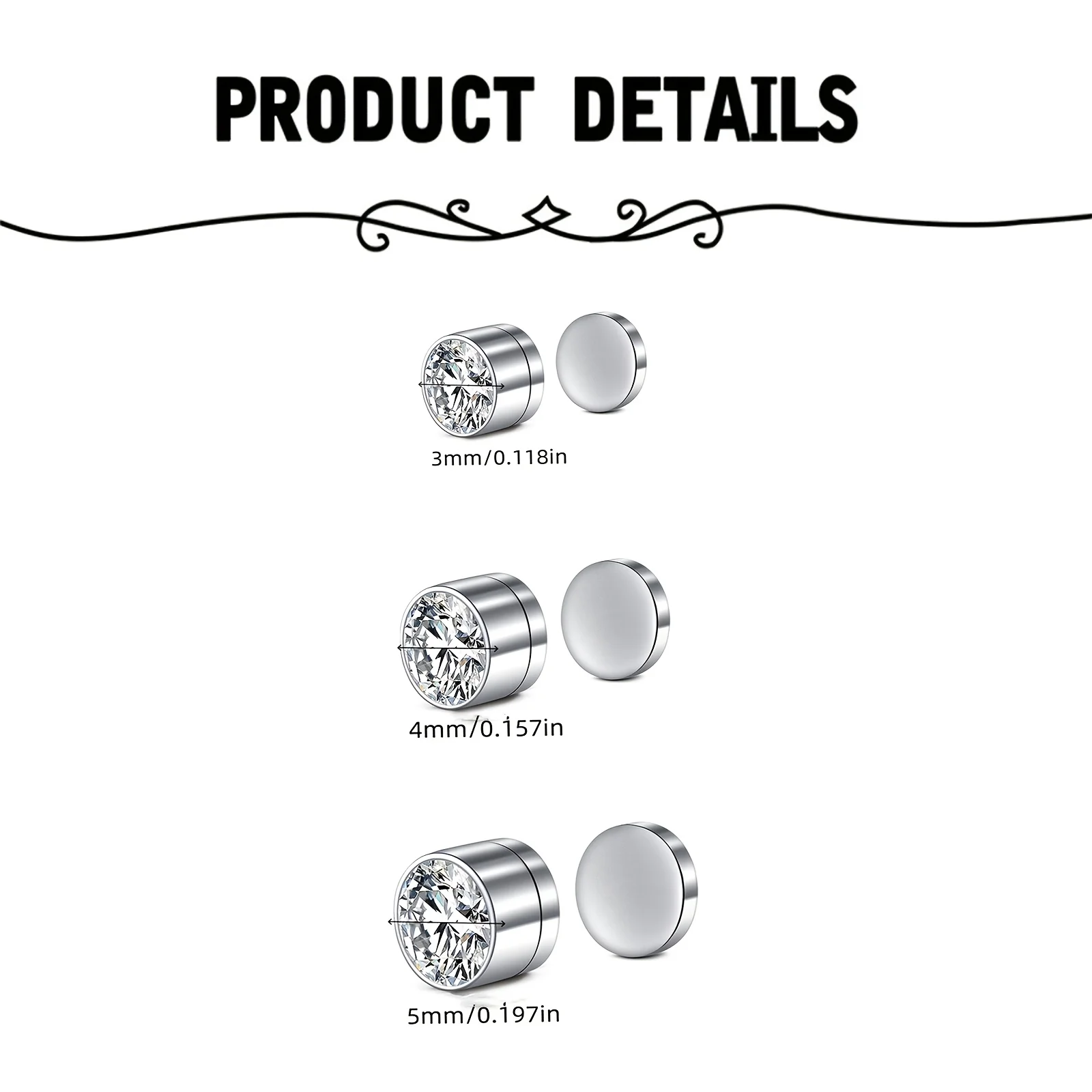 4/9 Pairs/Set Stainless Steel Ear Clips And Fake Nose Studs, No Need for Piercing, Directly Wear Fashionable Clip-On Earrings