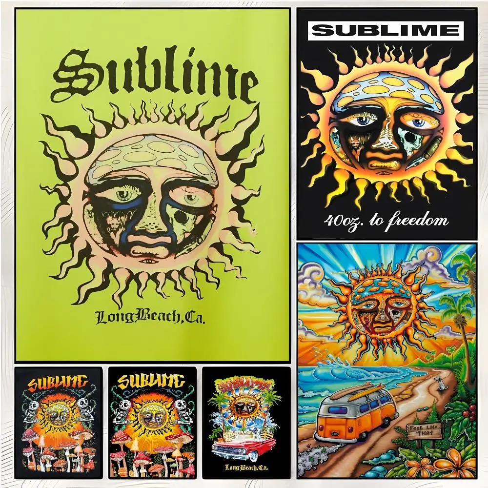 Chill Sunny Reggae-Infused S-Sublime Poster Superior Home Space  Indoor Decorative Art & Home Decor