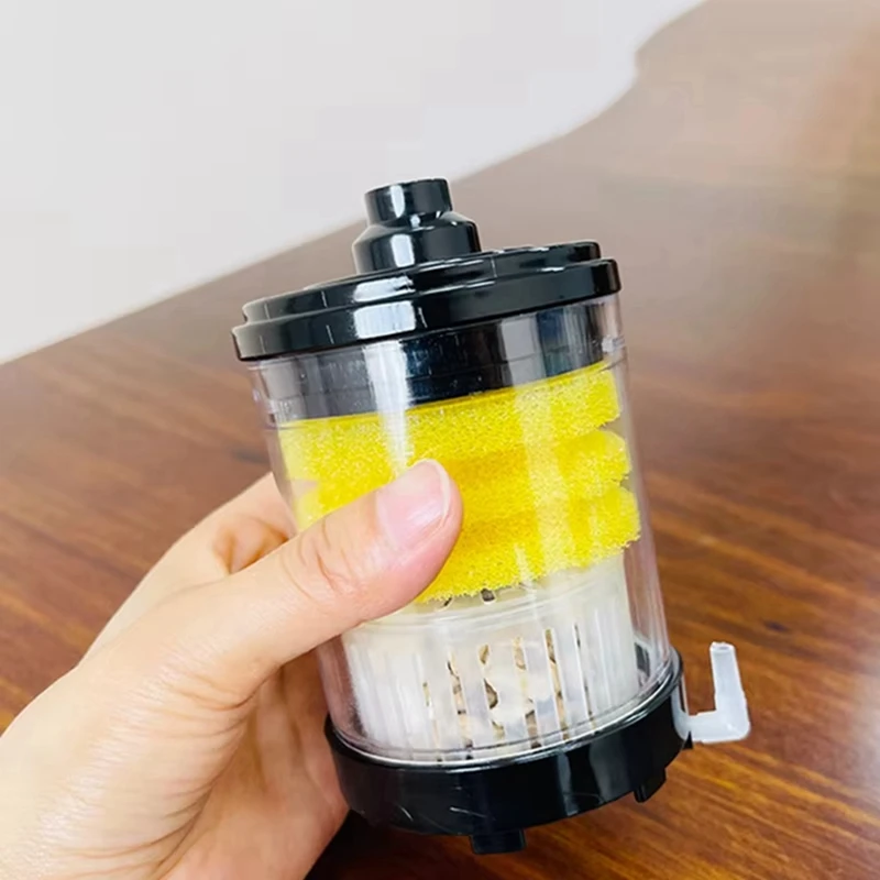 Aquarium Fish Poop Stool Toilet Manure Suction Filter Collector Fish Tank Biochemical Sponges with Media Balls-A57M