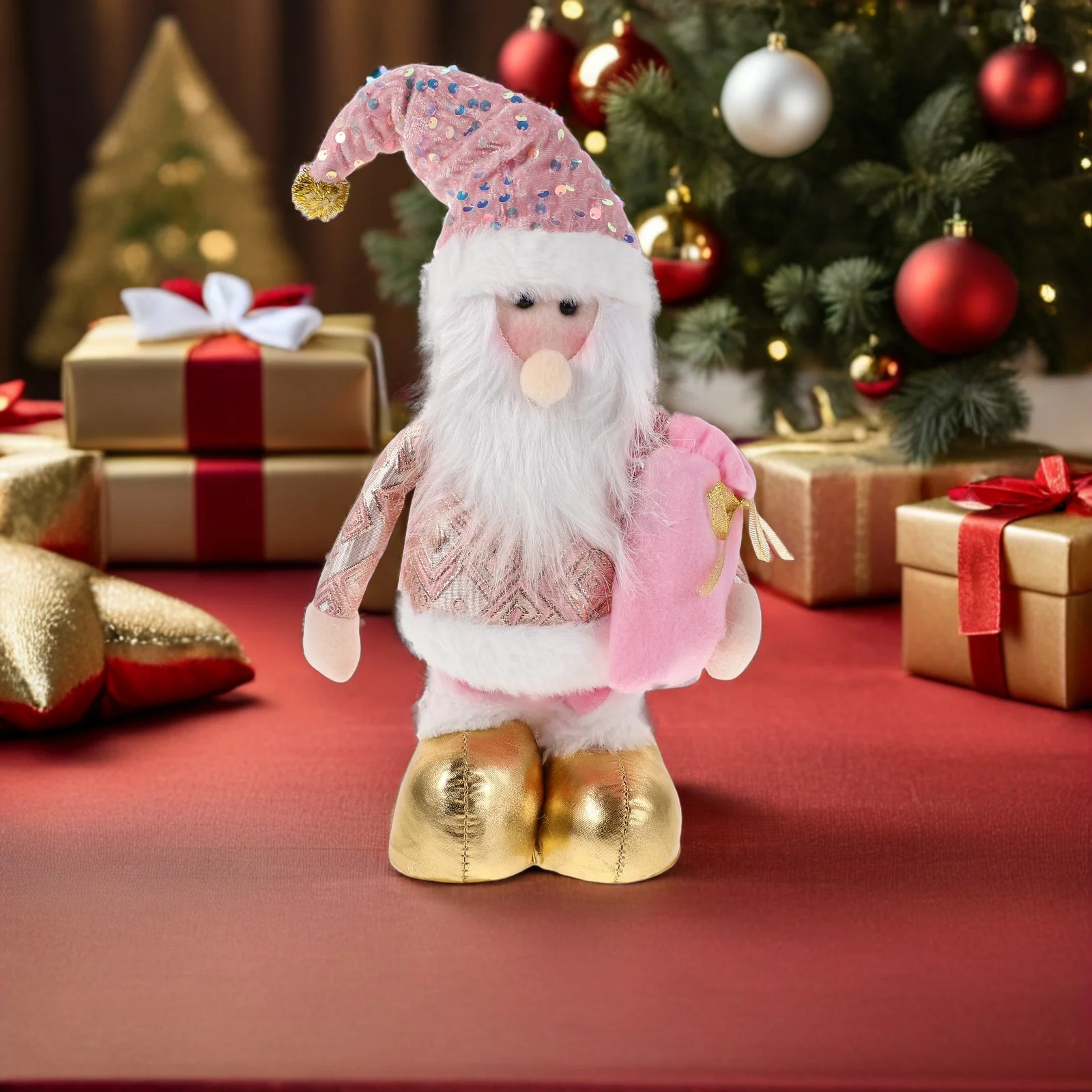 

Standing Adjustable Holiday Decoration Figure with for Winter Party Home Desktop Ornament