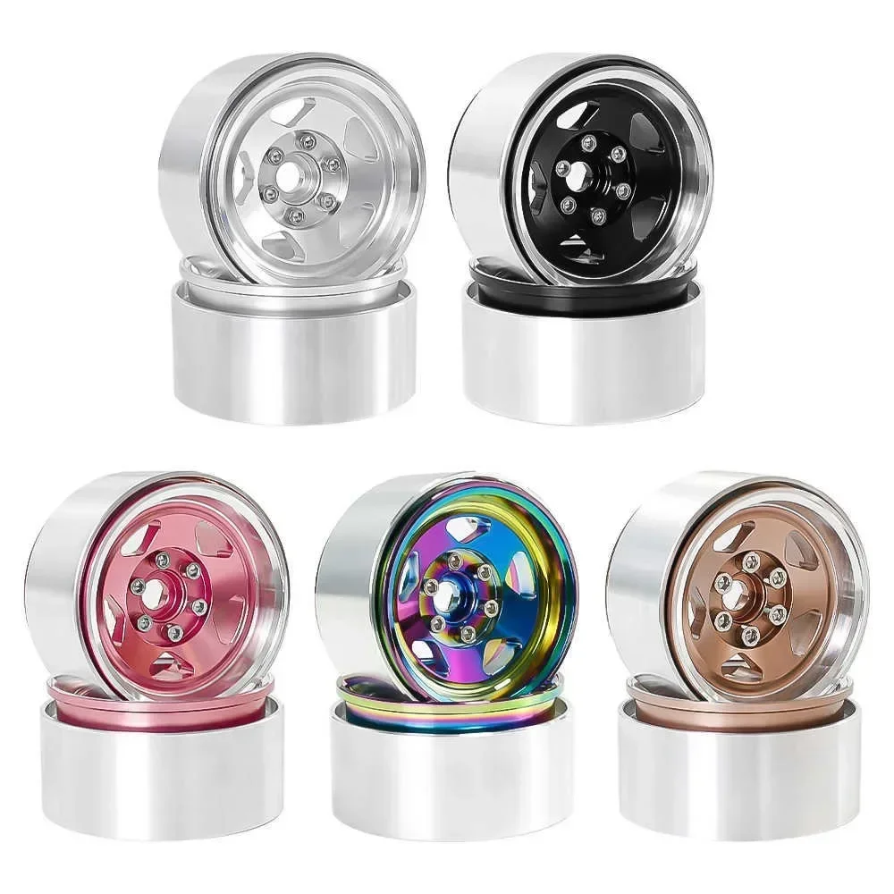 

1.9 Inch RC Rims 4pcs Beadlock RC Wheel Rim Set Wheel Hub for 1:10 RC Crawler Axial SCX10 II 90046 SCX10 III AXI03007 TRX4 D90