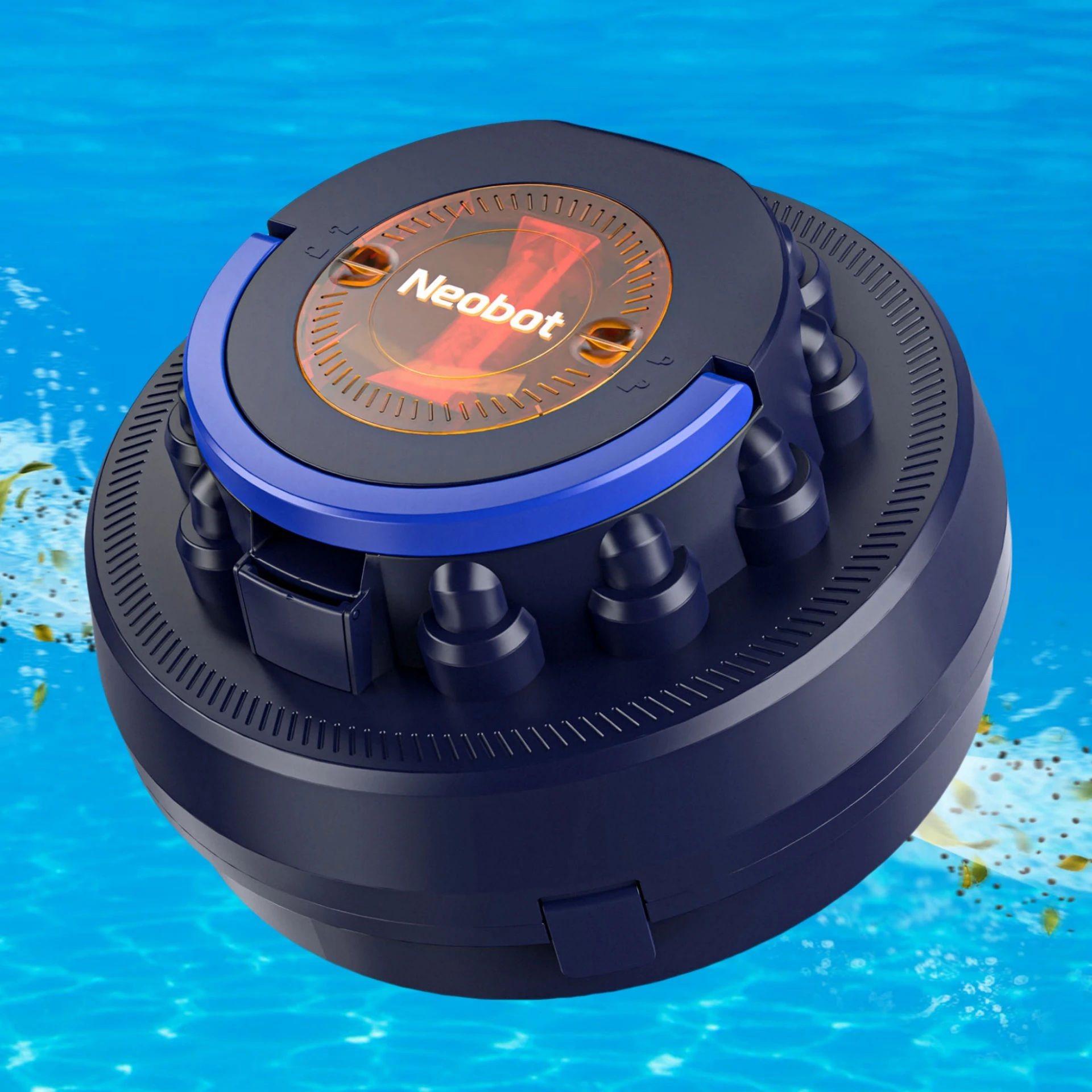 Moolan Automatic Robotic Pool Cleaner Outdoor Cordless Robotic Pool Vacuum for In Ground Flat Pools 120min Runtime Self Parking