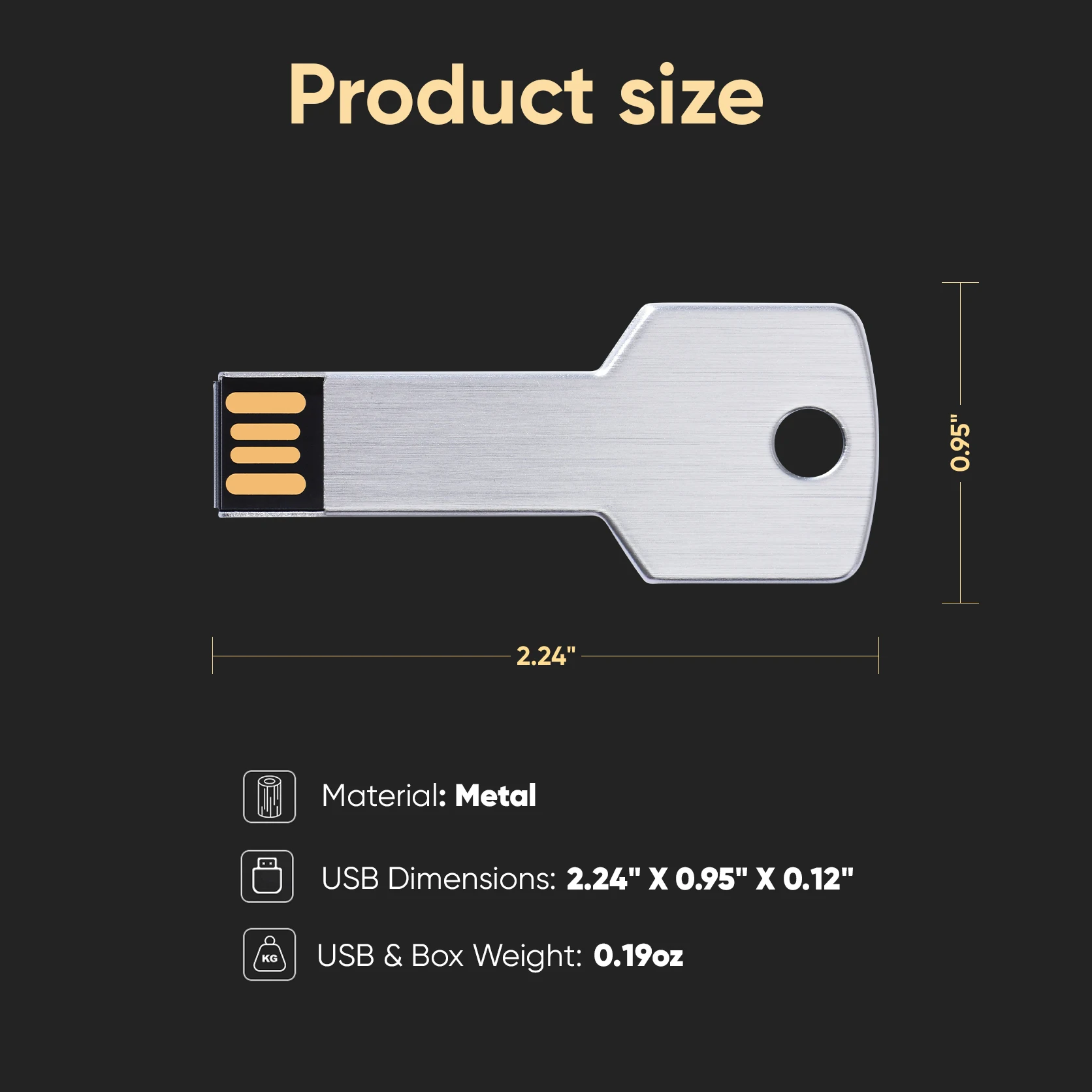 JASTER USB-Flash-Laufwerk aus Metall, 128 GB Tasten-Speicherstick, 64 GB, kreatives Geschenk, 32 GB, schwarze U-Disk, 16 GB externer Speicher, 8 GB, 4 GB