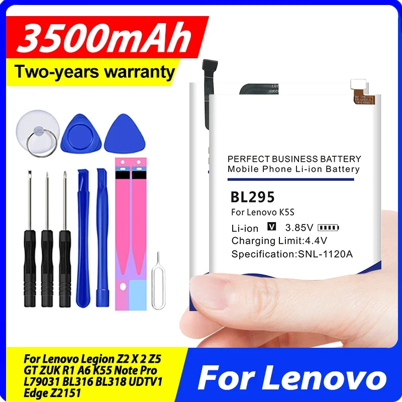 BL318 BL312 BL266 BL318 BL282 Battery For Lenovo Legion Z2 X 2 Z5 GT ZUK R1 A6 K55 Note Pro L79031 BL316 BL318 UDTV1 Edge Z2151