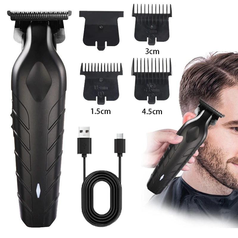 Professional Hair Clipper 0mm Carving Clipper Men's Cordless Hair Trimmer Electric Hair Cutting Beard Trimmer Men
