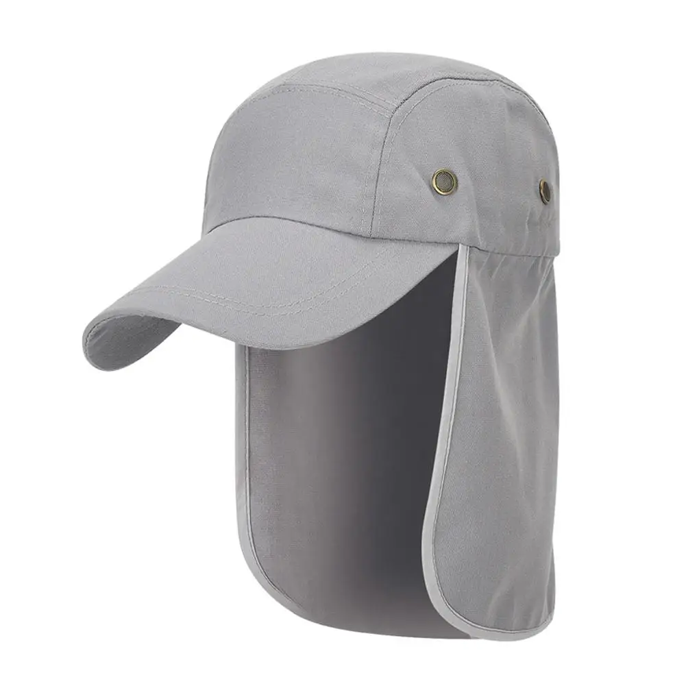 Outdoor fishing Fisherman hat Adjustable camping trip cap cape protection neck UV sun breathable extended edge R1P8 view 3