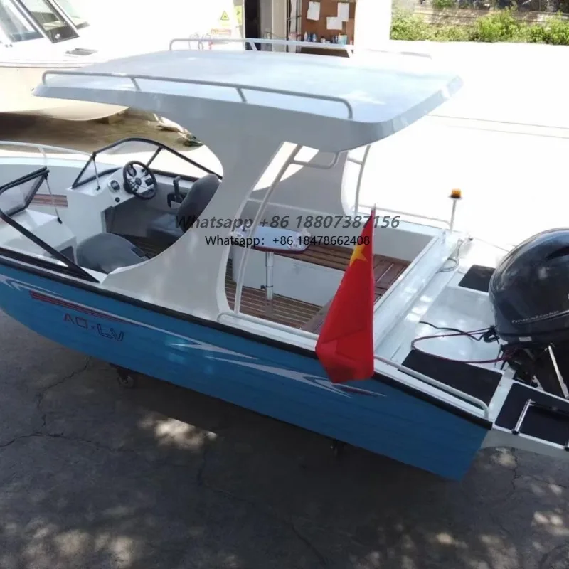 Aluminum plate rowing boat fishing boat