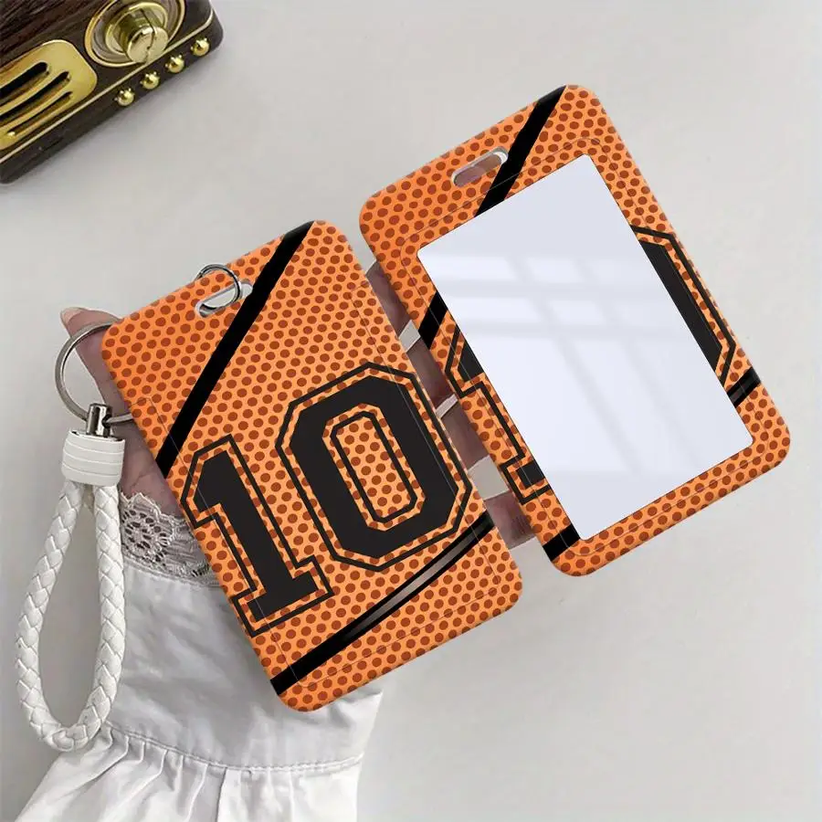 Basketball Number 10 11 1Pc Card Holder Retractable Credit Card Holders Holders Child Bus with lanyard Bank ID Badge Cover Case