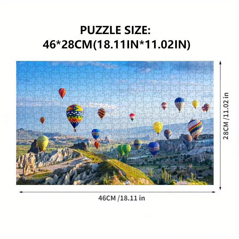 46*28cm 500 Stück Puzzle für Erwachsene malen Heißluft ballon Papier Puzzles Wohnkultur Wand Display Festival Geschenk Spielzeug