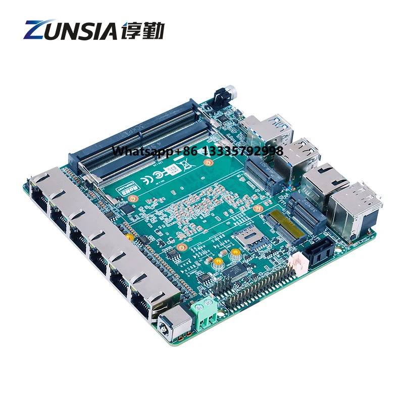 

EDGE AI Robot Motherboard Nano Itx 6 Lan 2*DDR5 X86 Firewall Embedded Industrial Computer Board with Ultra 125U 125H 155U 155H