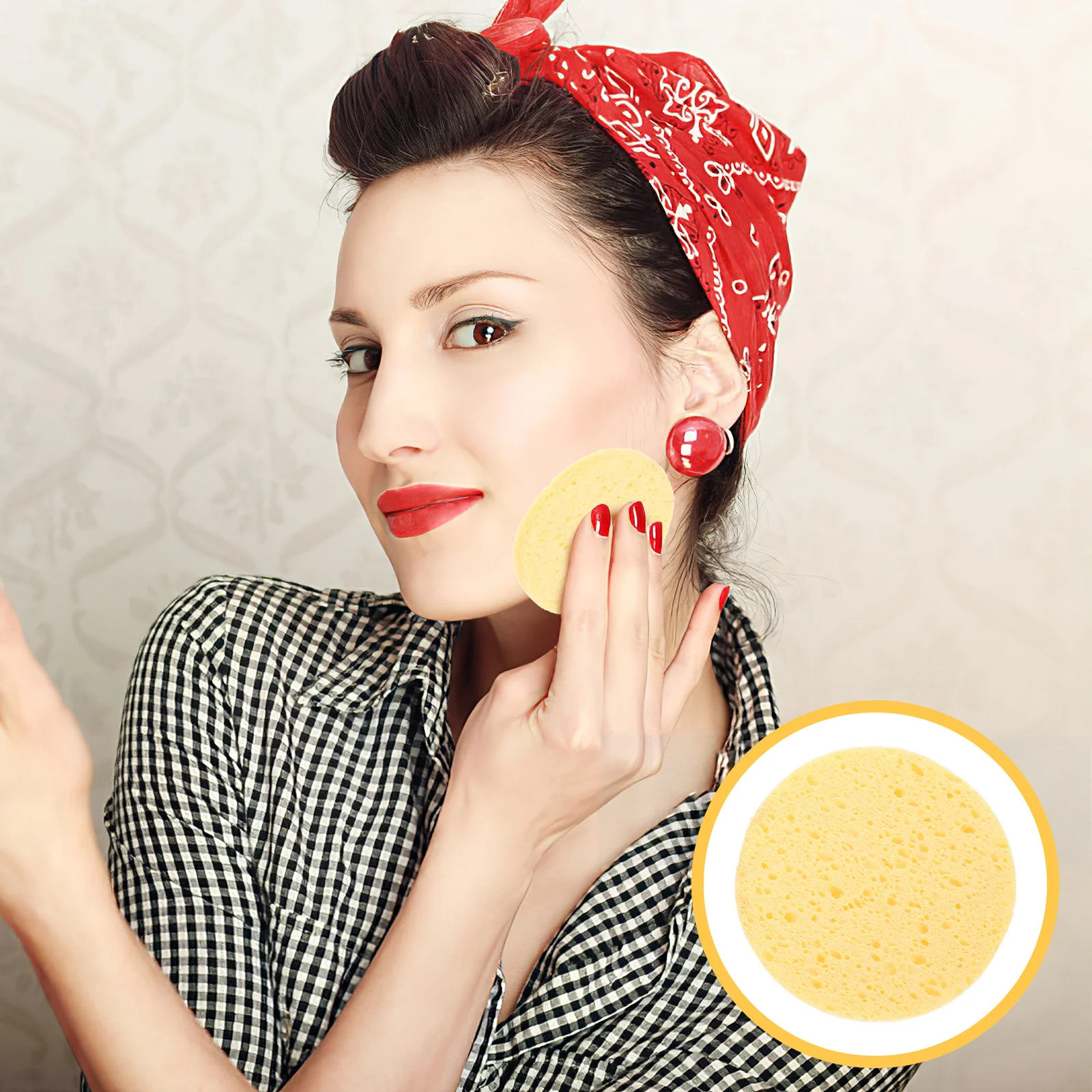 10Pcs Natural Facial Sponges Soft Skinfriendly Makeup Removal Pads Travel Friendly Face Cleansing Sponges Makeup Remover Pads