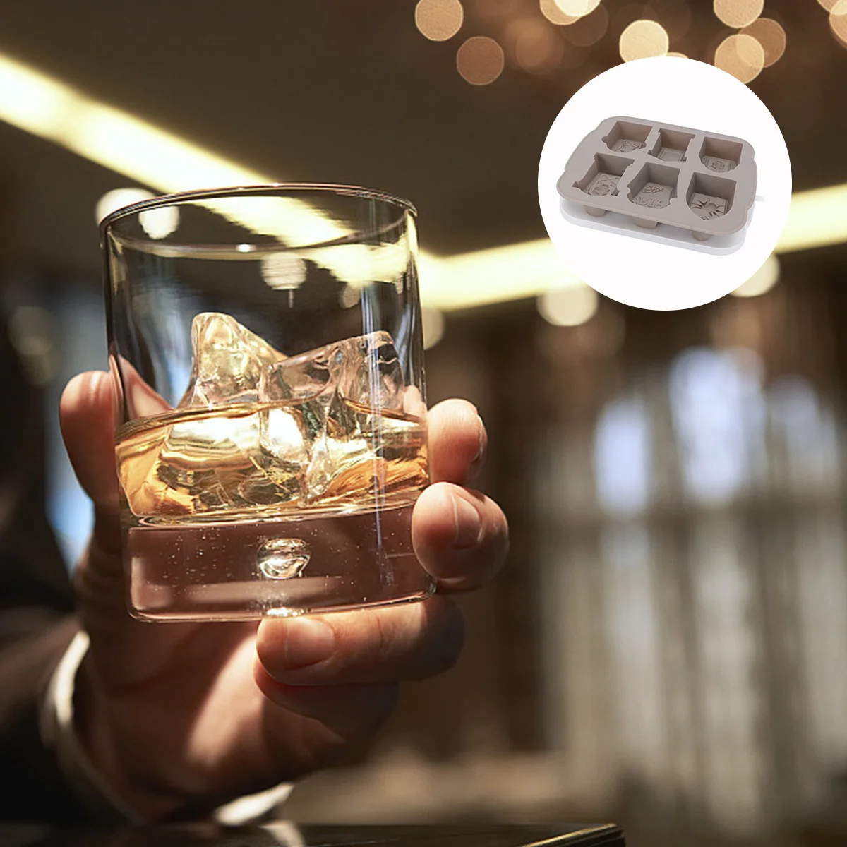 

Halloween Tombstone Silicone Ice Mold Grey Nonstick Whisky Ice Cube Tray Party Bar Candy Chocolate Jelly Maker