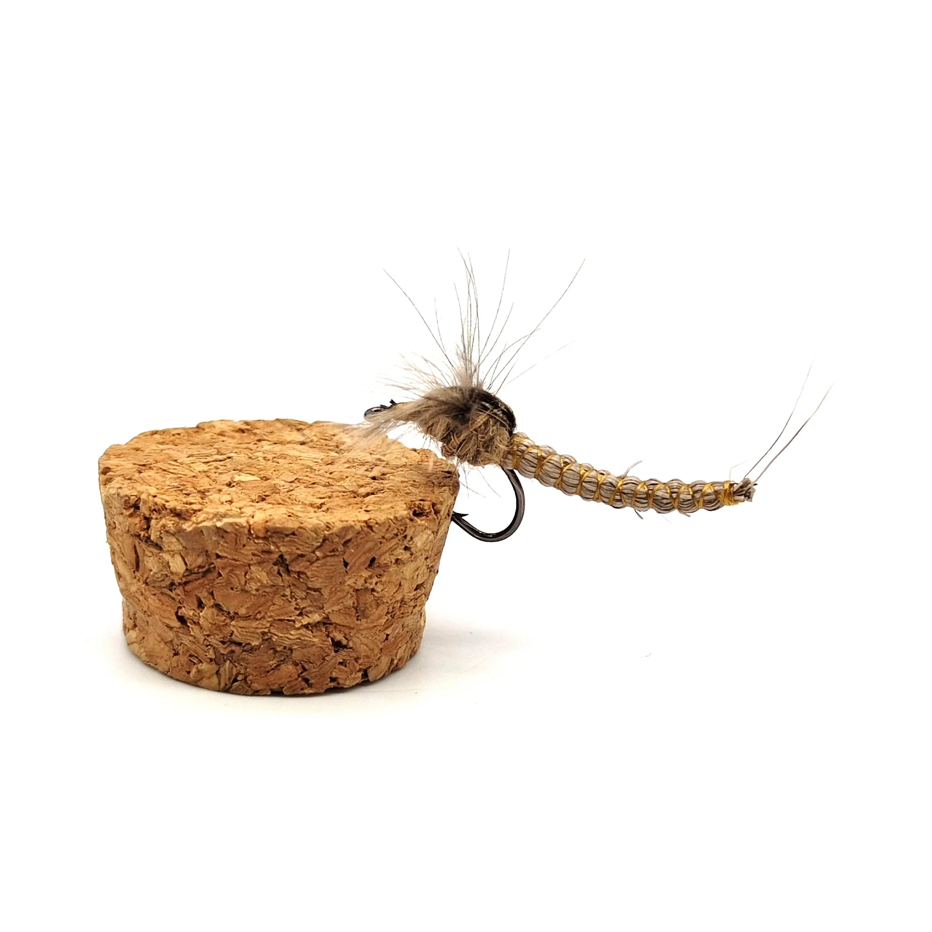 3шт CDC Feather Wing Mayfly # 10 # 12 # 14 сухих мушек для ловли нахлыстом, крючок для вязания мушек из оленьей шерсти для реки, форели, окуня, лосося