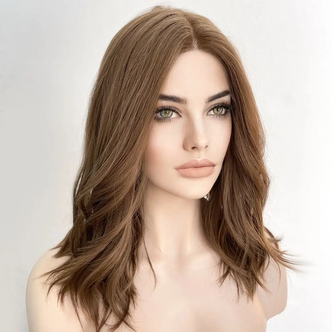 Bob Natural  28 inch Honey Blonde Brown Body Wave 5x5 Silk Base Jewish Human Hair Wig Baby Hair HD Lace European Hair Preplucked