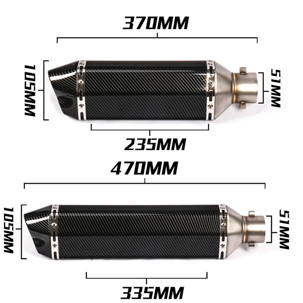 UIniversal 51mm motorcycle spare parts  high quality Escapes Para Motos Motorcycle Exhaust System Muffler with Db Killer