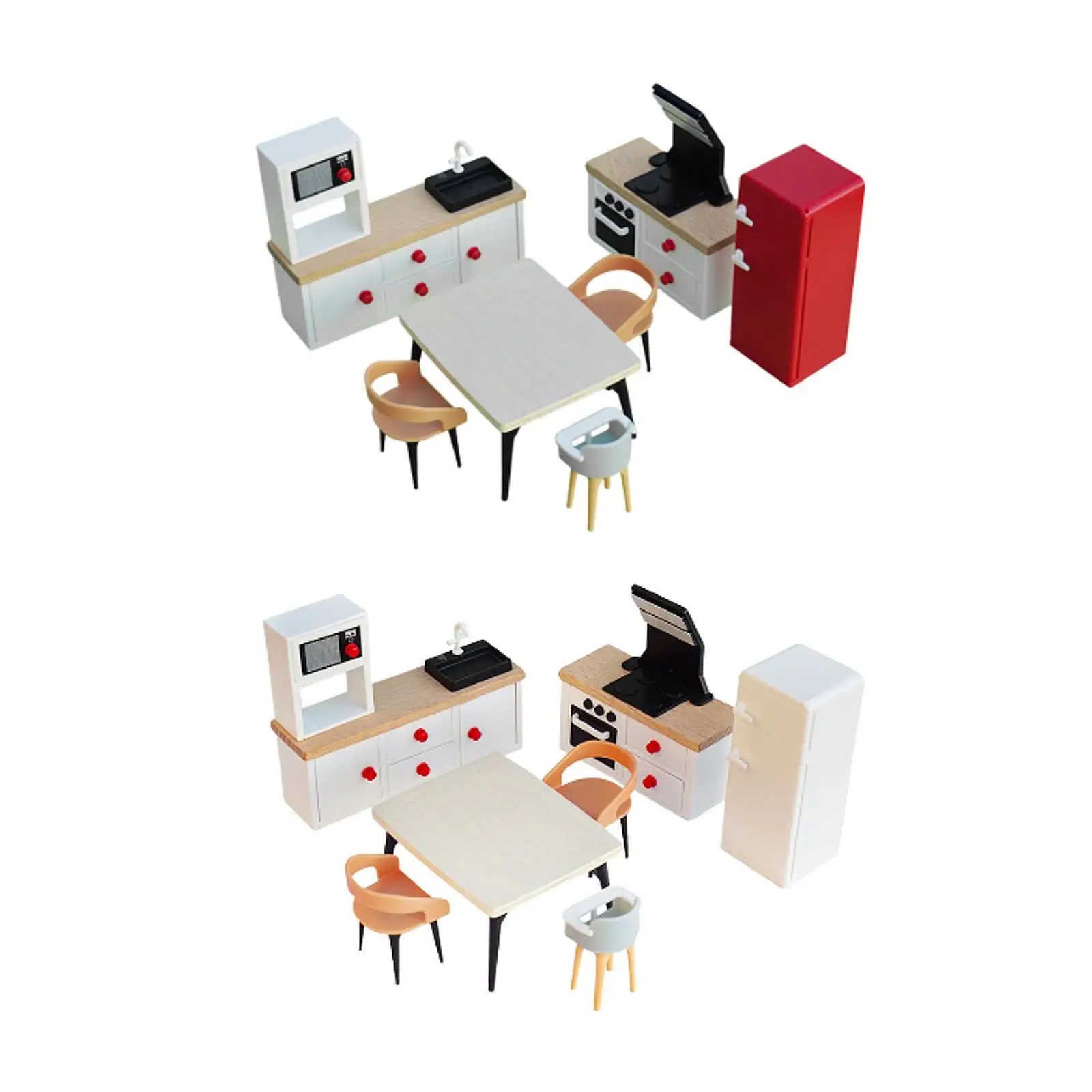 Ensemble de meubles pour maison de poupée, jouet de simulation pour tout-petits de 3 ans et plus, cadeau de noël pour enfants