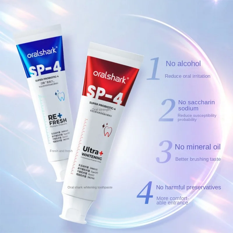 20g Oralshark Original SP4 Whitening Toothpaste Brighten White Teeth Remove Bad Breath Remove Tea Stains Freshen Breath