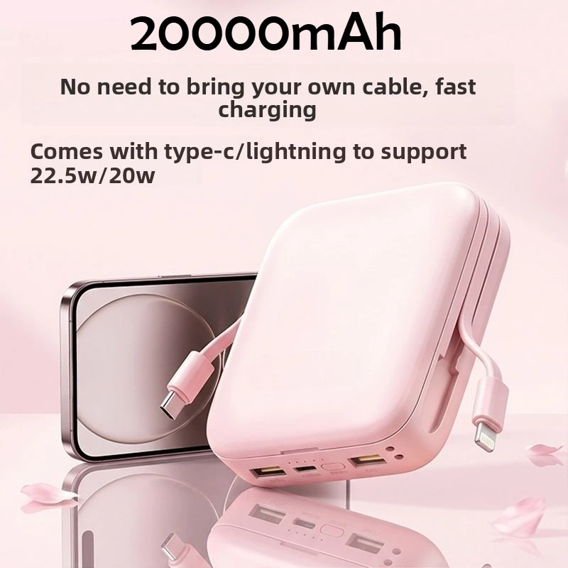 Taepiaai 20000mAh Power Bank Fast Charging with Makeup Mirror External  Battery Portable for IPhone 17 16 14 Samsung Huawei view 4