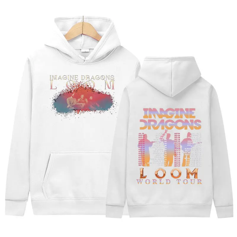 Rock Retro Imagine Dragons L00m World Tour 2024 New Hoodie Men\'s Women Hip Hop Fashion Pullover Oversized Sweatshirt Streetwear