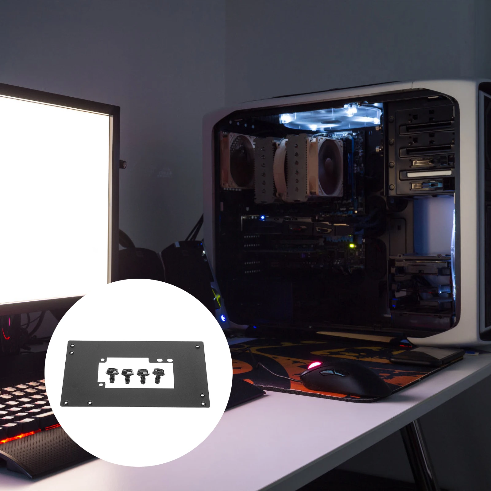 

Power Converter Rack Computer Accessory Case Converting Bracket Adapter Conversion Frame Aluminum