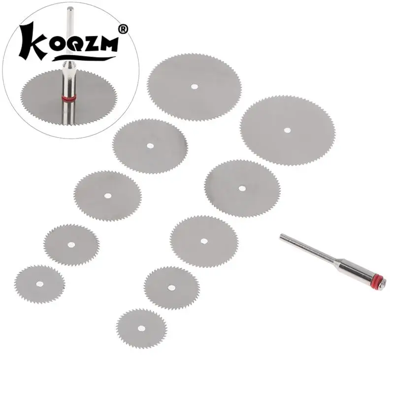 11pcs/Set Mini HSS Circular Saw Blade Metal Disc Wheel Blades Diamond Saw Blade Electric Grinding Cutting Disc Rotary Tool