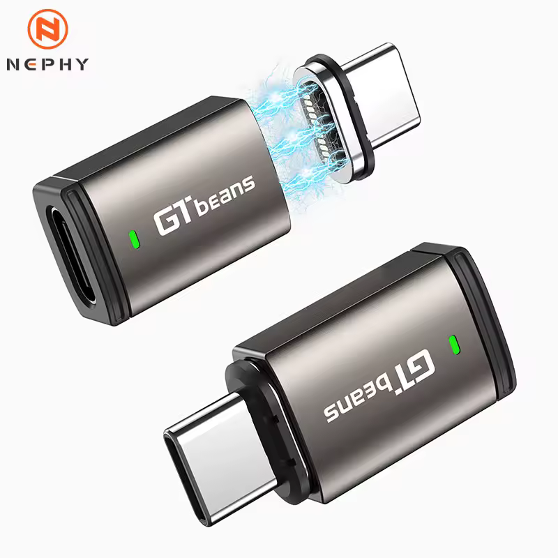 Magnetic OTG Adapter USB C To Type C 100W 5A Fast Charging Magnet Converter USB C Adapter Data Connector for macbook series