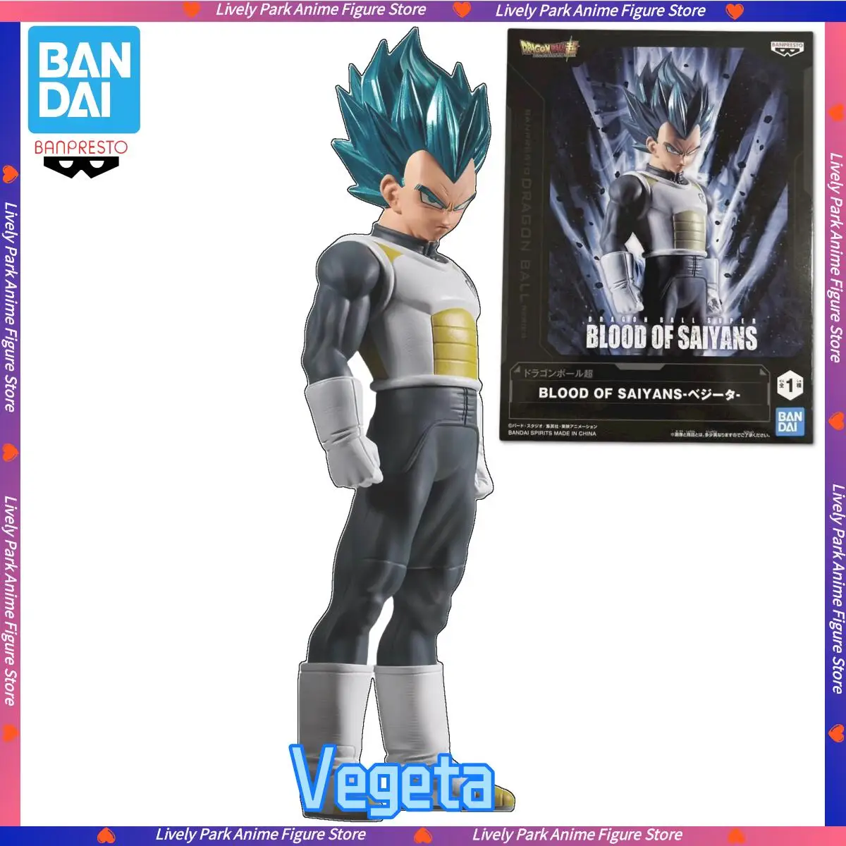 Em estoque genuíno banposto dragon ball sangue de saiyanans vegeta figuras de ação estátua em pé modelo brinquedo caixa boneca crianças presente