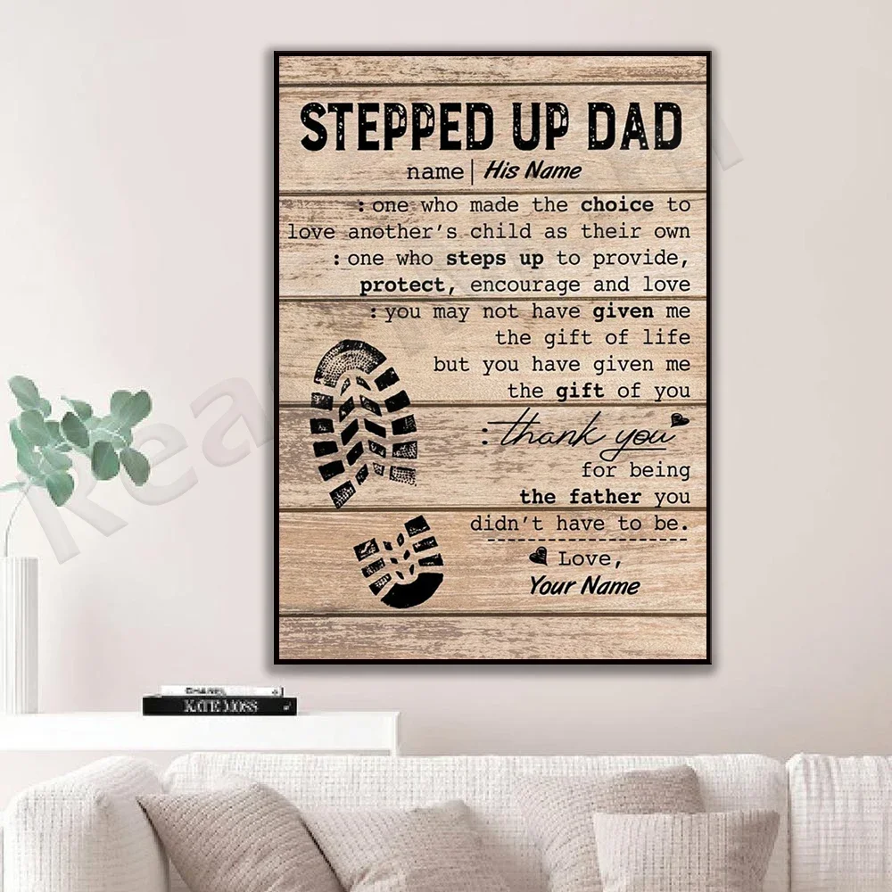 Dad thank you for being a father, you don't have to be poster, fathers day poster