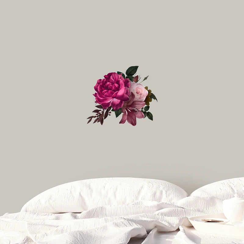 Three Ratels QCF38 Elegant classical bouquet home decoration Poster in the corner of living room refrigerator Toilet sticker