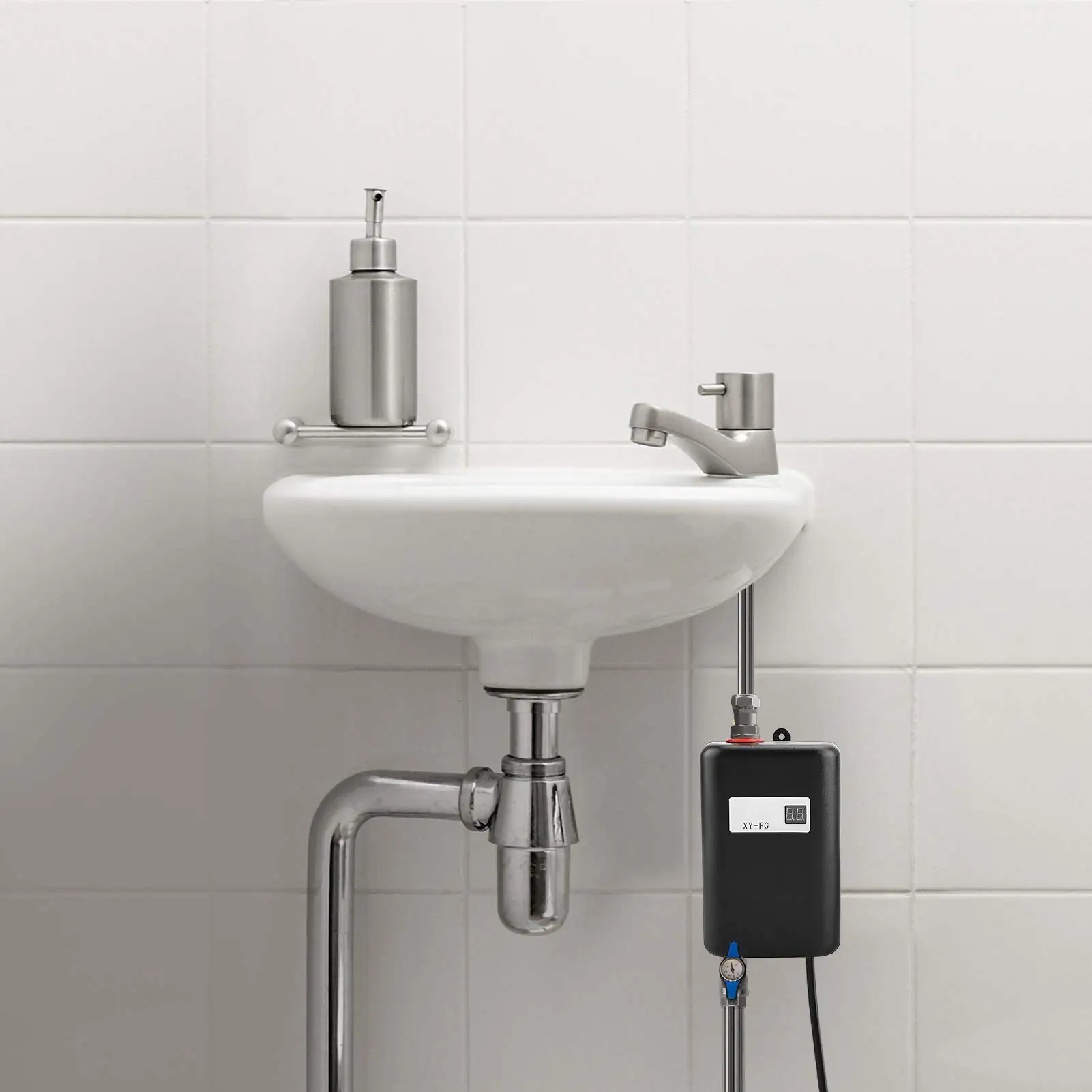 3800W Electric Water Heater, Mini Instantaneous Type, for Cleaning Kitchen, Bathroom, Hot Shower, Fast Heating