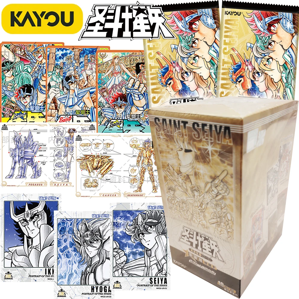 genuine-kayou-saint-seiya-collection-cards-for-children-high-scoring-classic-character-anime-peripheral-comic-version-cards-gift