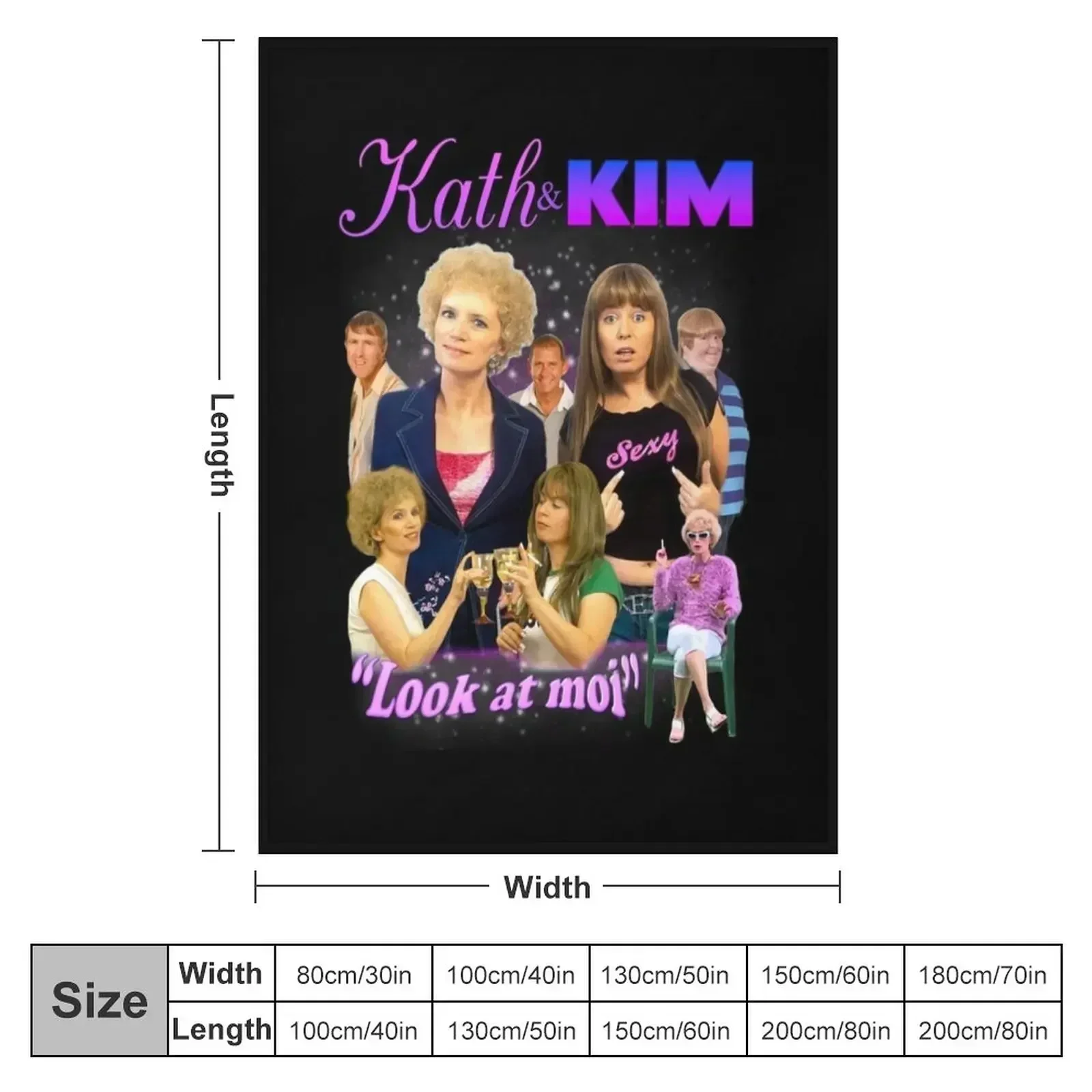 KATH and Kim Bootleg Throw Blanket couch cozy soft plush fuzzy picnic outdoor blanket