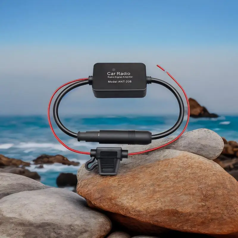 12V FM/AM Car Auto Car Radio FM Antenna Signal Booster Amplifier ANT-208 Enhancer Device Android Player Antenna Signal Booster