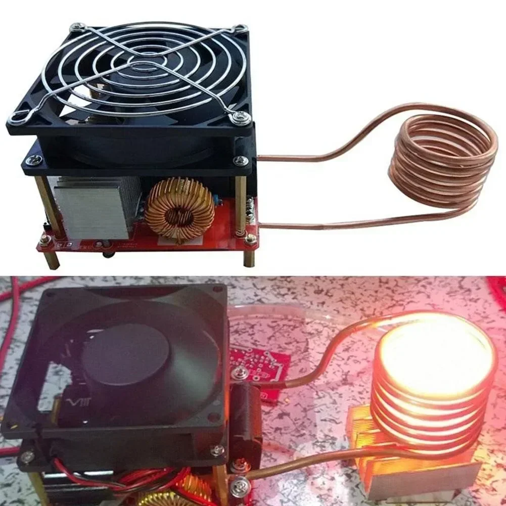 DC 24-36V 20A 1000W ZVS Induction Heating Plate With Fan Board Kit Heater Cooker Coil Tube DIY Power Tool Accessories