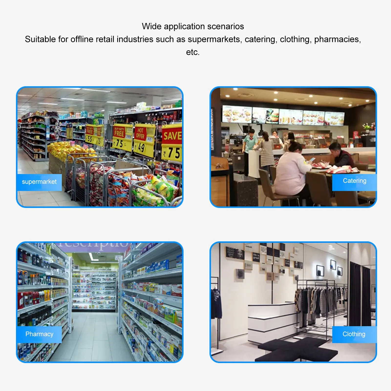 Hands  Barcode Scanner Desktop Barcode Scanner Voice Announcement Quick Response 2D Handled Barcode Reader for Business Stores