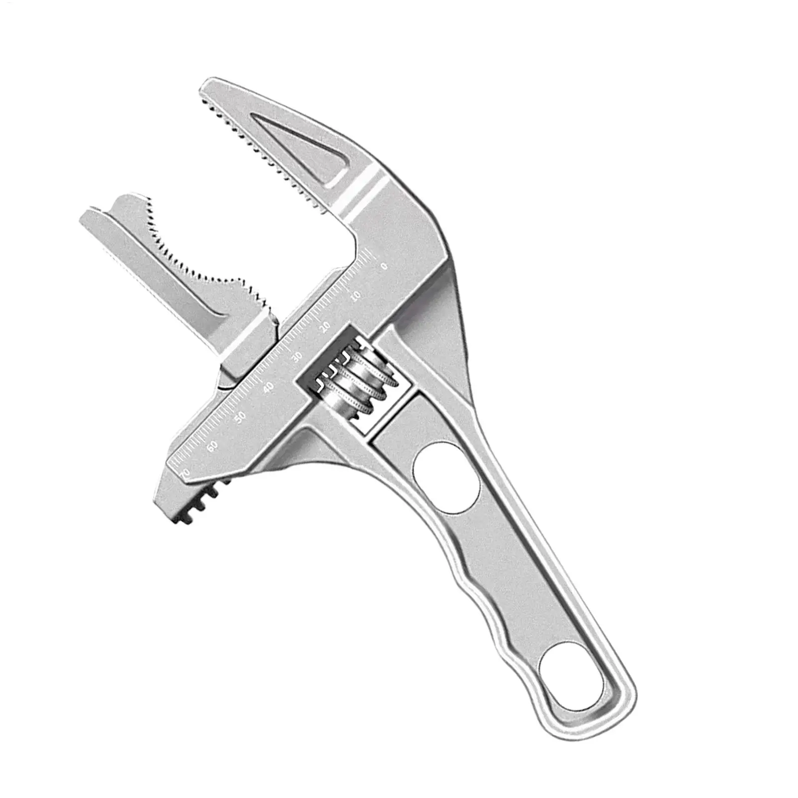 Wide Jaw Adjustable Wrench 0.2-2.7 Inch Heavy Duty Adjustable Spanner Wrench Working Tools for Shower Pipe Valve Plumbing
