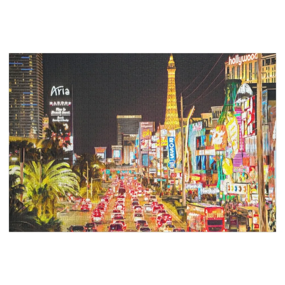 

Las Vegas Boulevard Jigsaw Puzzle Customs With Photo Wood Name Custom Name Child Toy Puzzle