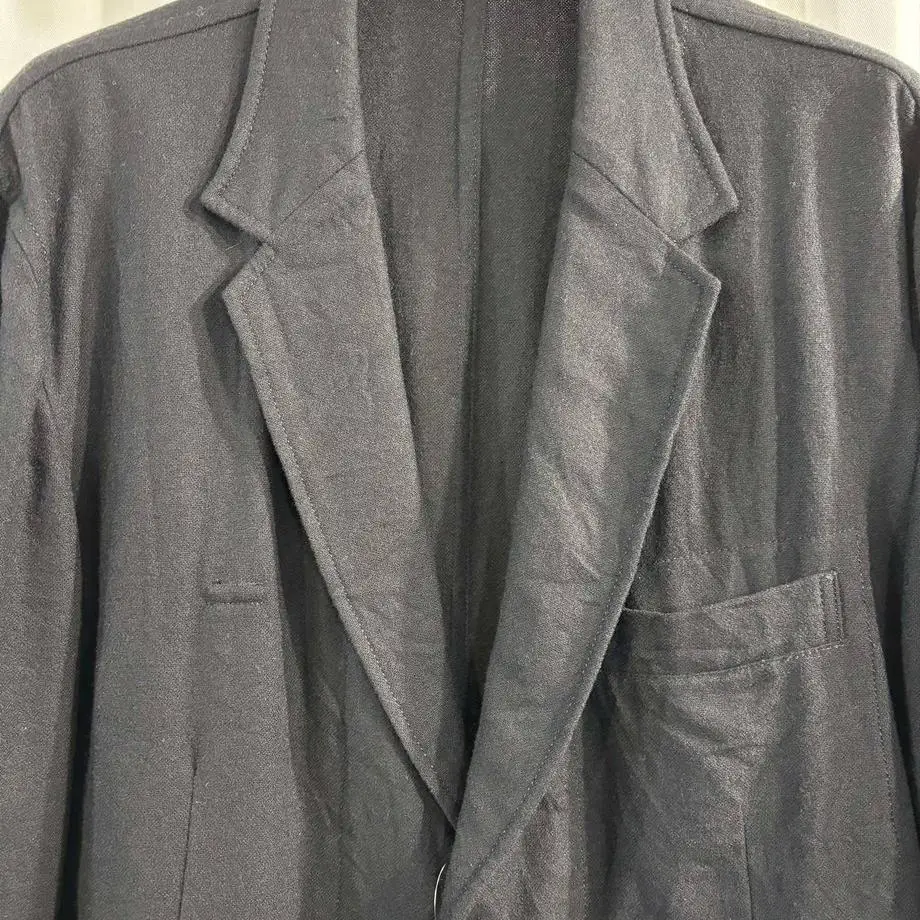 TOP-YAMAMOTO ® Black Casual Jacket for Men - Slim Fit Single-Button Collar Design - Minimalist Style